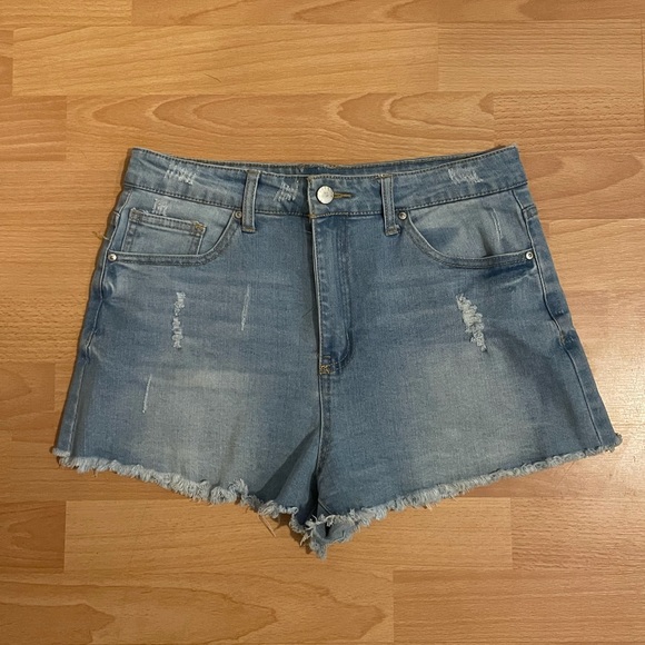 High Waisted Jean Shorts - Picture 3 of 6